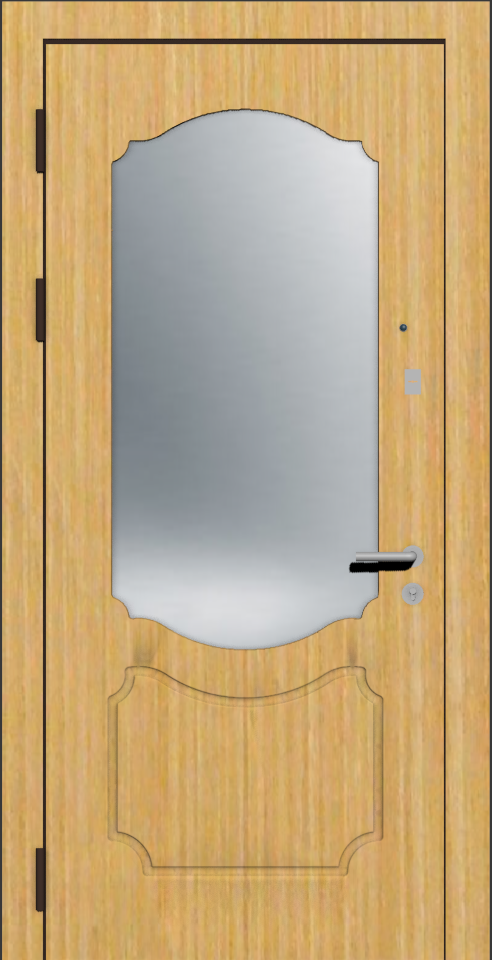 Металлическая дверь с зеркалом верея